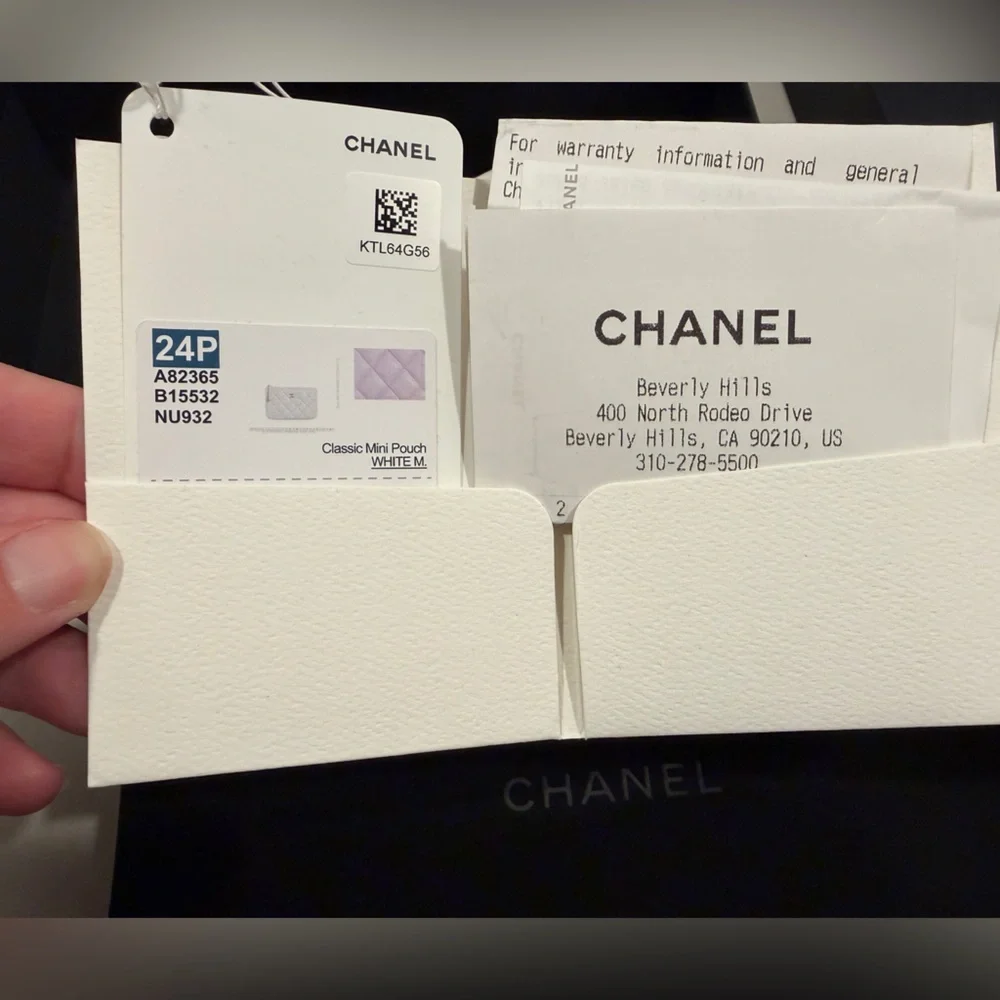 Ultra RARE! New CHANEL 24P Caviar Leather Lavender Mini O-Case Silver Hardware